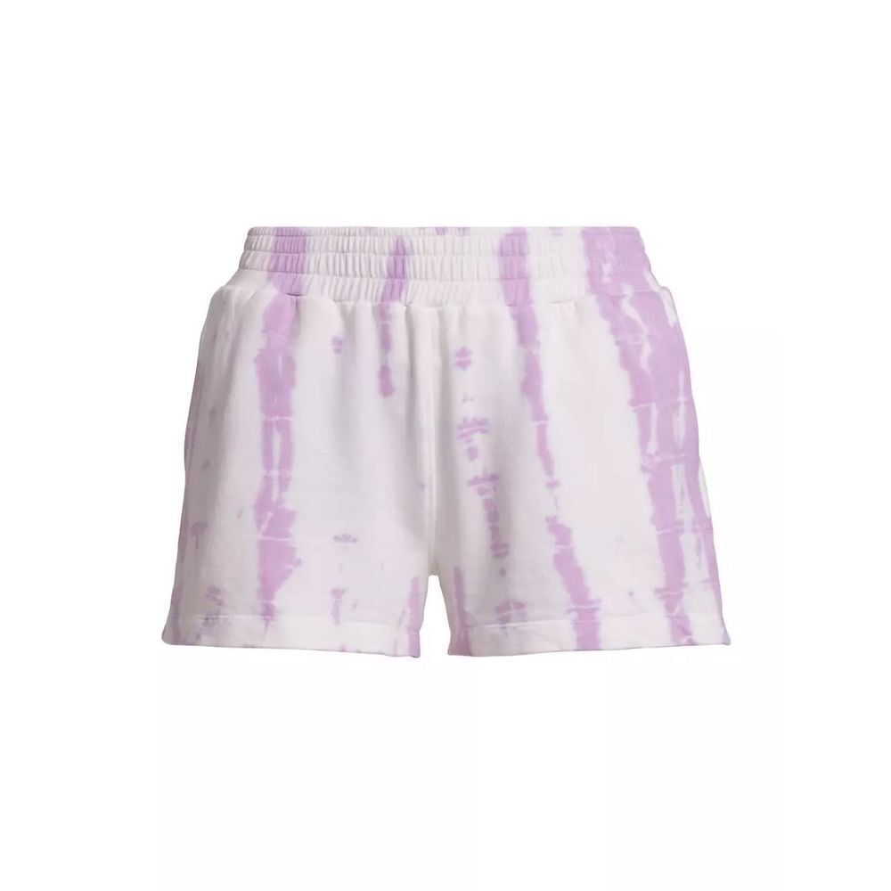 Monrow Supersoft Fleece Painter Tie Dye Ex-Boyfriend Shorts Size Small Neon Viol